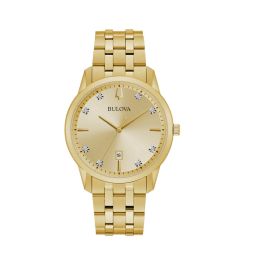 A Watch in Time Bulova Classic Diamond Watch Gold A Watch in Time